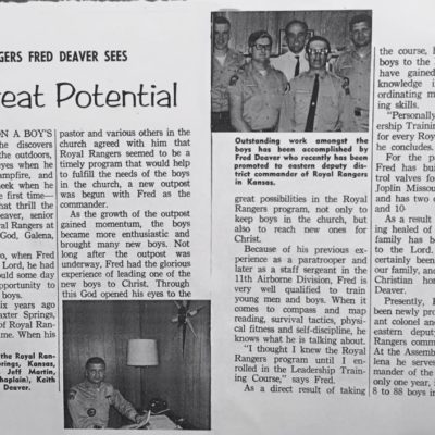 An Article from the Pentecost Evangel (US) 1968. Photo via John Vazquez
